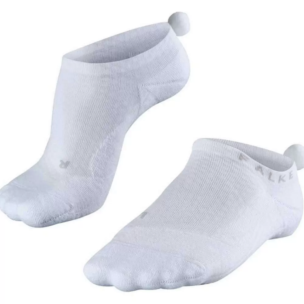 Falke Women's Socks^White Golfing 2 Pompom No Show Socks