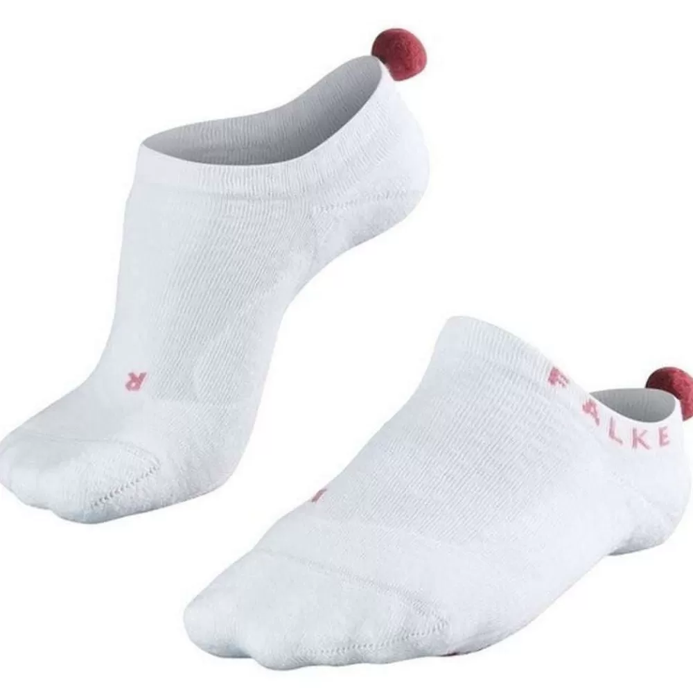 Falke Women's Socks^White Golfing 2 Pompom No Show Socks