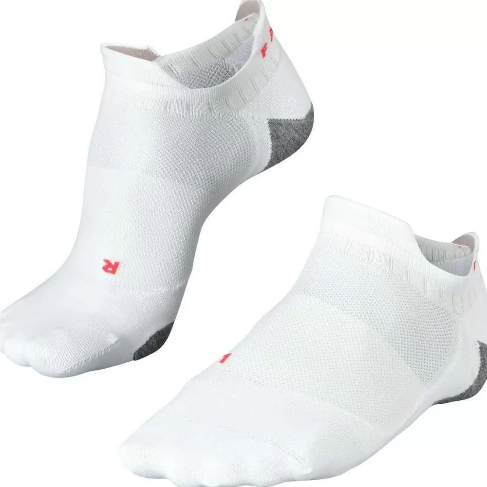 Falke Men's Socks^White Running 5 Invisible No Show Socks