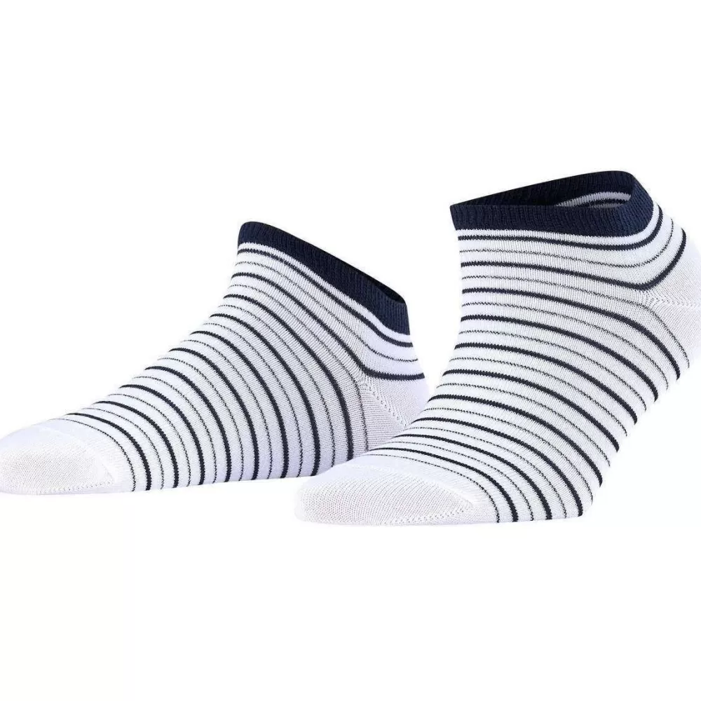 Falke Women's Socks^White Stripe Shimmer Sneaker Socks