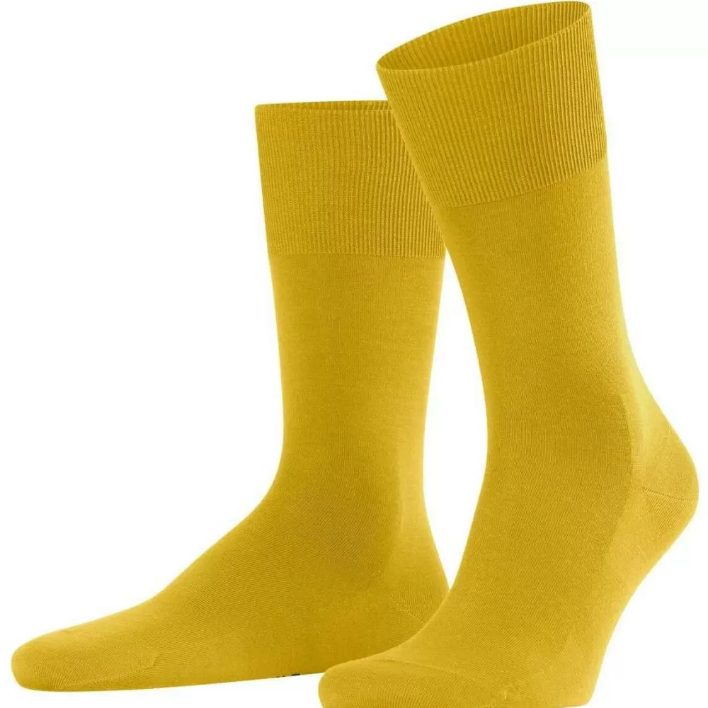 Falke Men's Socks^Yellow Climawool Socks
