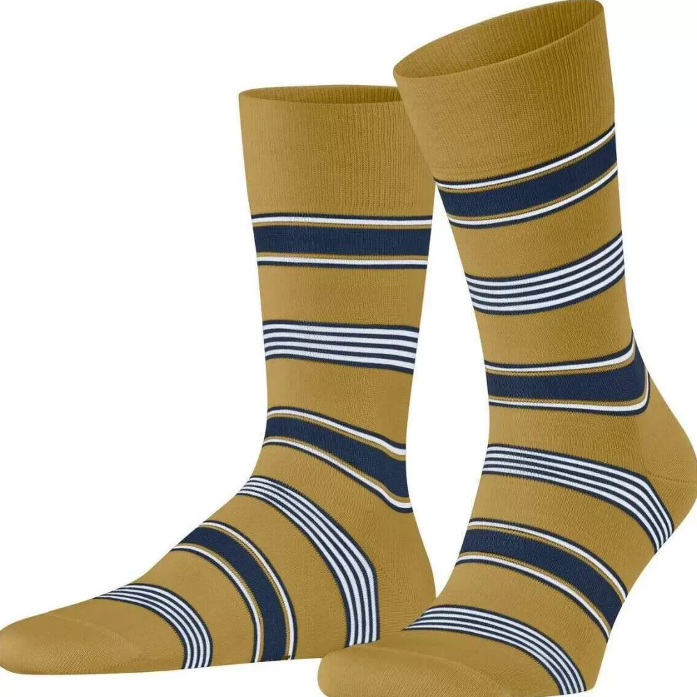 Falke Men's Socks^Yellow Marina Stripe Socks