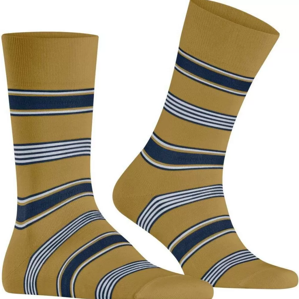 Falke Men's Socks^Yellow Marina Stripe Socks