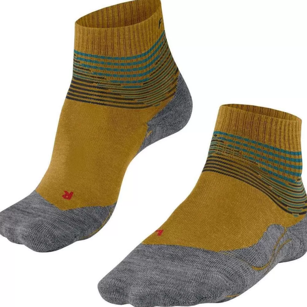 Falke Men's Socks^Yellow Trekking 5 Offset Sneaker Socks