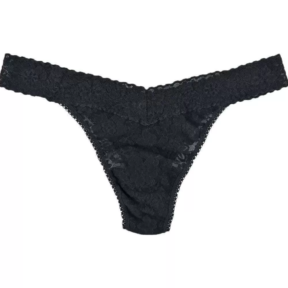Hanky Panky Women's Underwear^Black Daily Lace Original Rise Thong