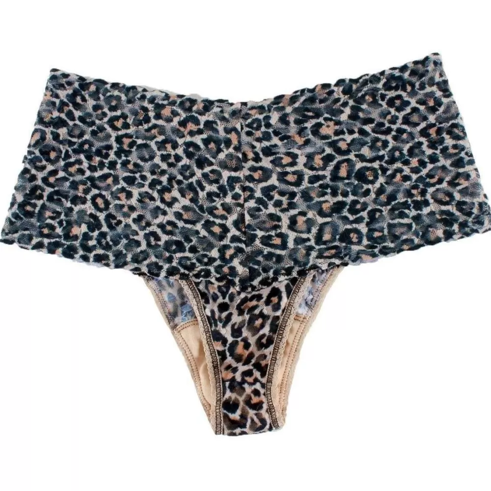 Hanky Panky Women's Underwear^Black Retro Lace Leopard Thong