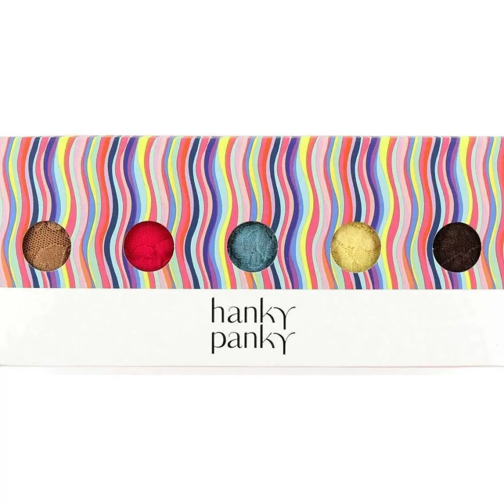 Hanky Panky Women's Underwear^Blue Signature Lace 5 Pack Low Rise Thong