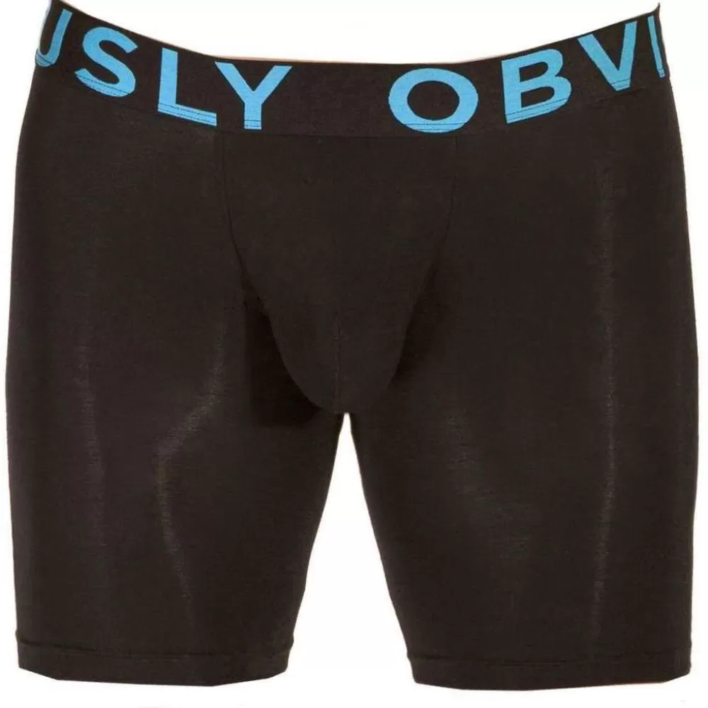 Obviously Men's Underwear^Black Everyman Anatomax Boxer Breif 6Inch Leg