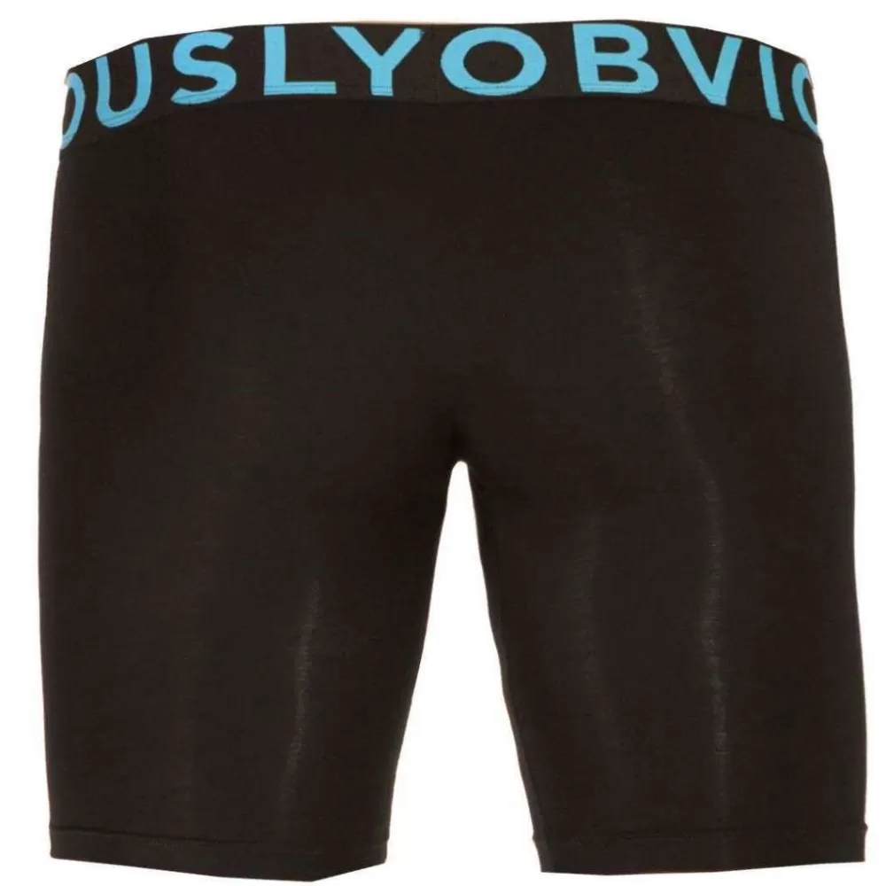 Obviously Men's Underwear^Black Everyman Anatomax Boxer Breif 6Inch Leg