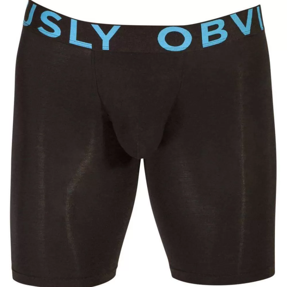 Obviously Men's Underwear^Black Everyman Anatomax Boxer Brief 9Inch Leg