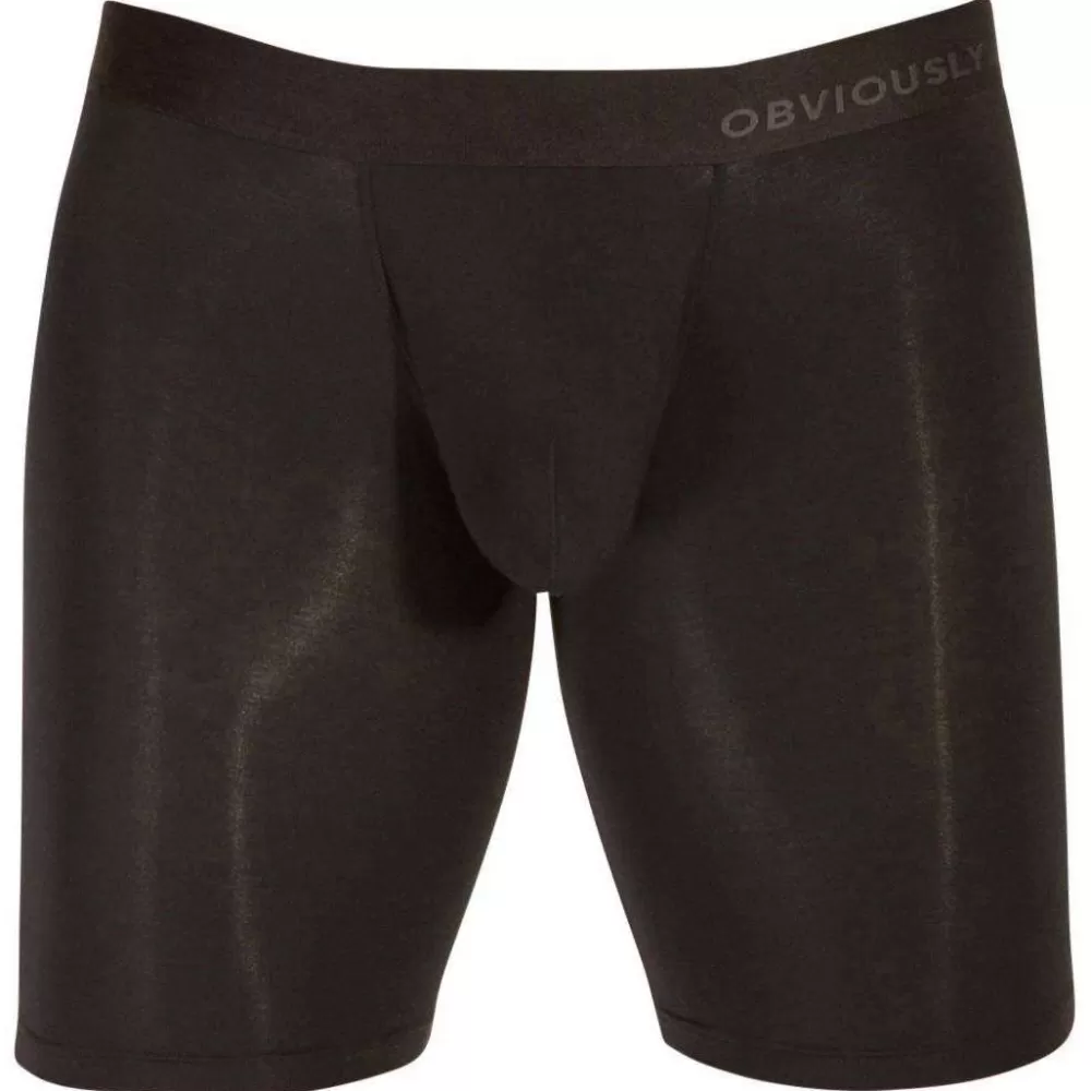 Obviously Men's Underwear^Black Primeman Anatomax Boxer Brief 9Inch Leg