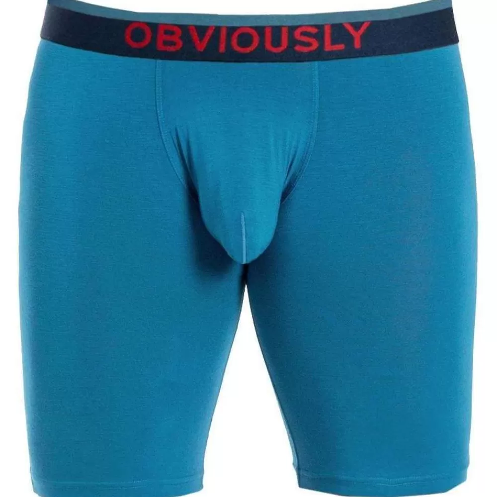 Obviously Men's Underwear^Blue Freeman Anatofree Boxer Brief 9Inch Leg