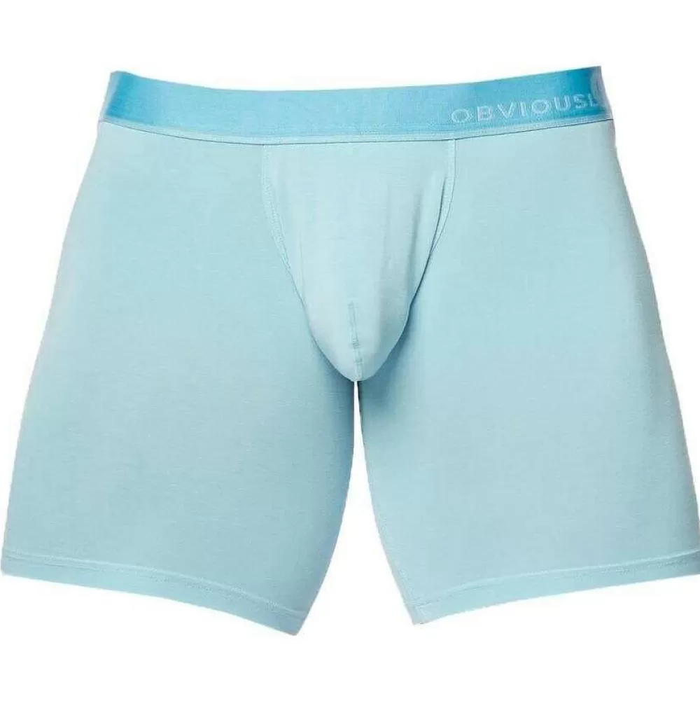 Obviously Men's Underwear^Blue Primeman Boxer Brief 6Inch Leg