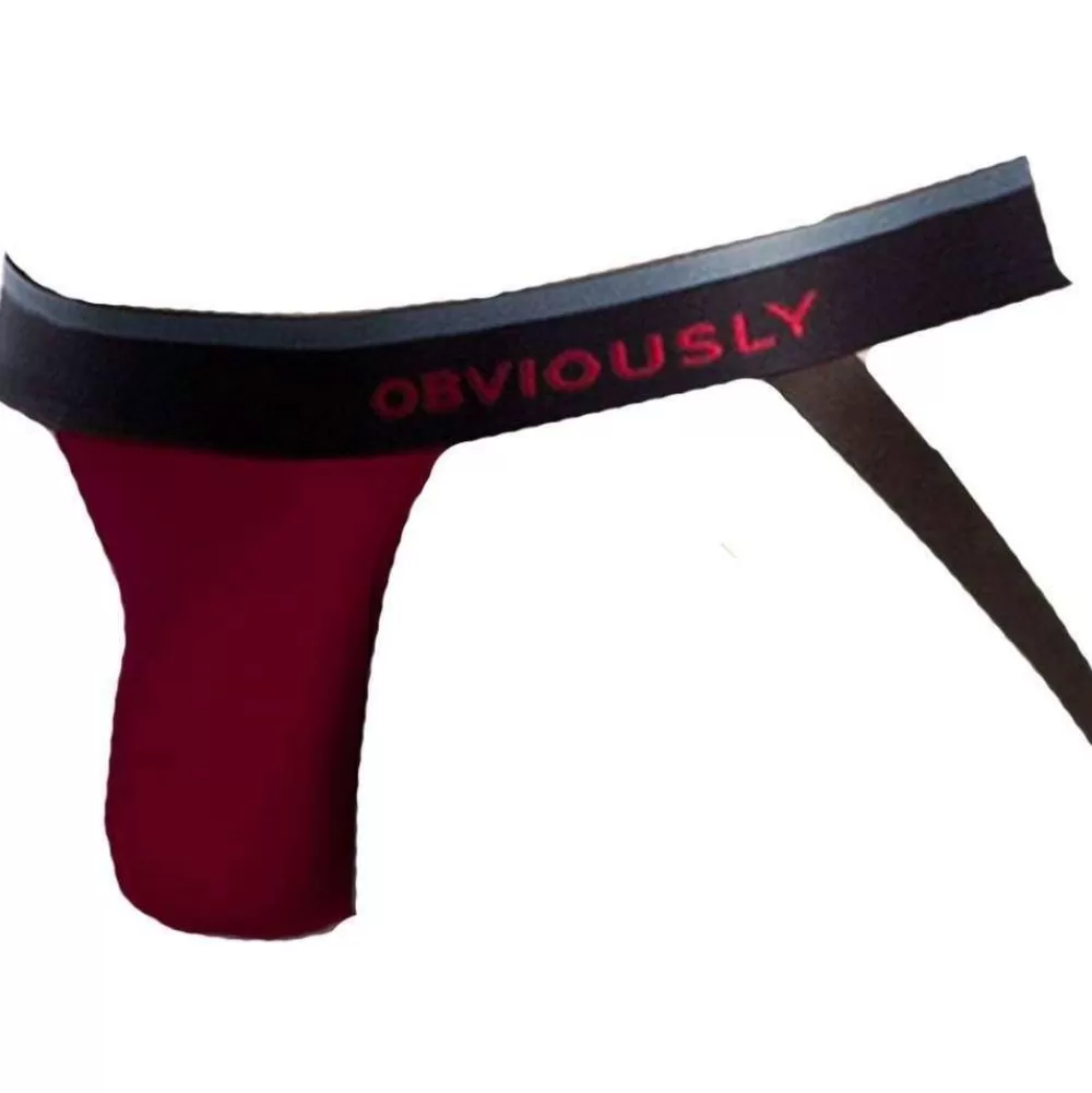 Obviously Men's Underwear^Burgundy Primeman Anatomax Jockstrap