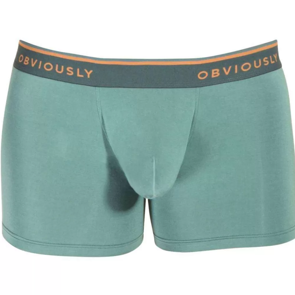 Obviously Men's Underwear^Green Everyman Anatomax Boxer Brief 3Inch Leg
