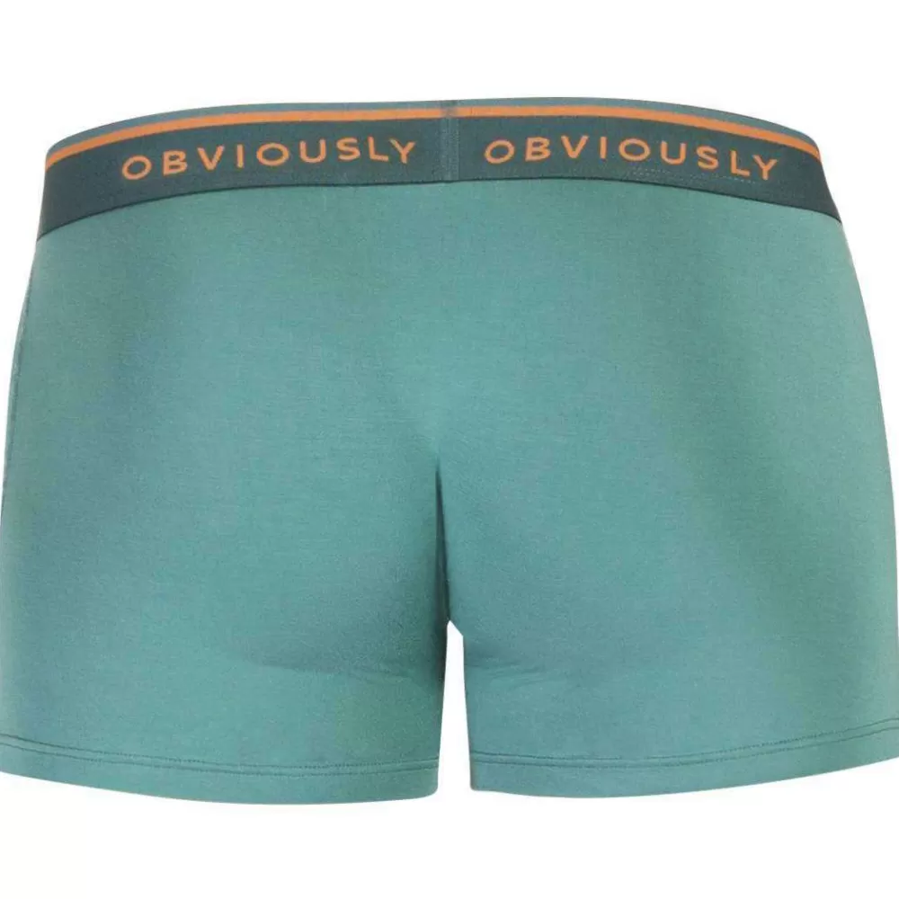 Obviously Men's Underwear^Green Everyman Anatomax Boxer Brief 3Inch Leg