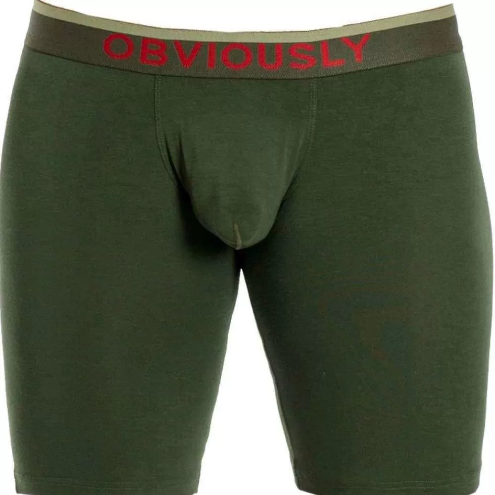 Obviously Men's Underwear^Green Freeman Anatofree Boxer Brief 6Inch Leg
