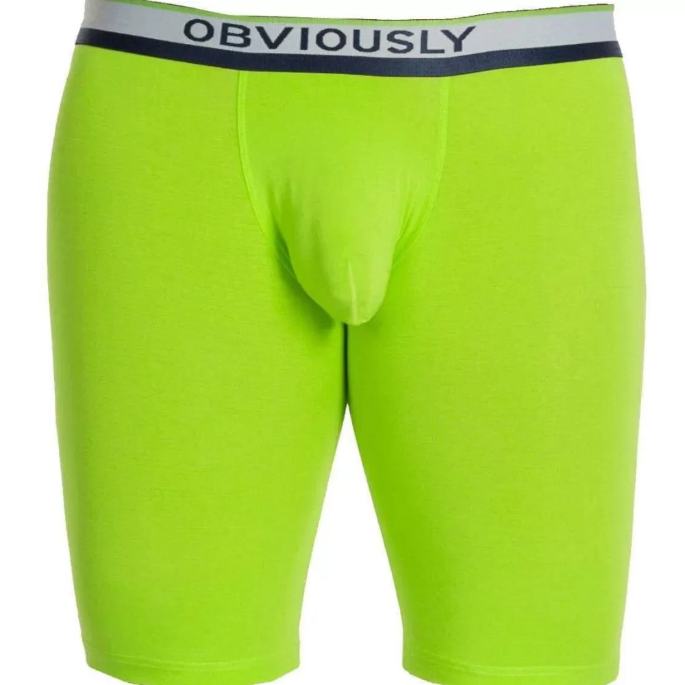 Obviously Men's Underwear^Green Primeman Anatomax Boxer Brief 9Inch Leg