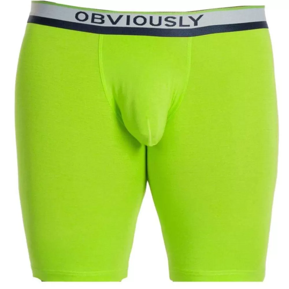 Obviously Men's Underwear^Green Primeman Anatomax Boxer Brief 6Inch Leg
