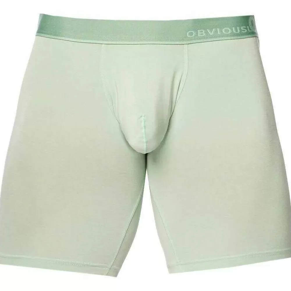 Obviously Men's Underwear^Green Primeman Boxer Brief 9Inch Leg