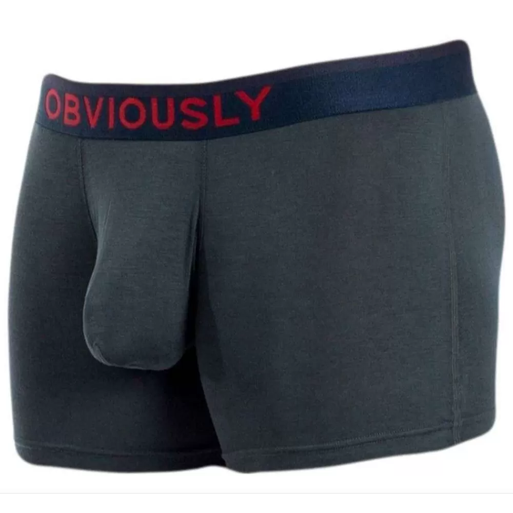 Obviously Men's Underwear^Grey Freeman Anatofree Boxer Brief 3Inch Leg