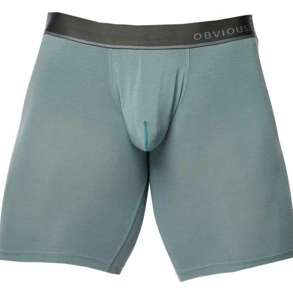 Obviously Men's Underwear^Grey Primeman Boxer Brief 9Inch Leg