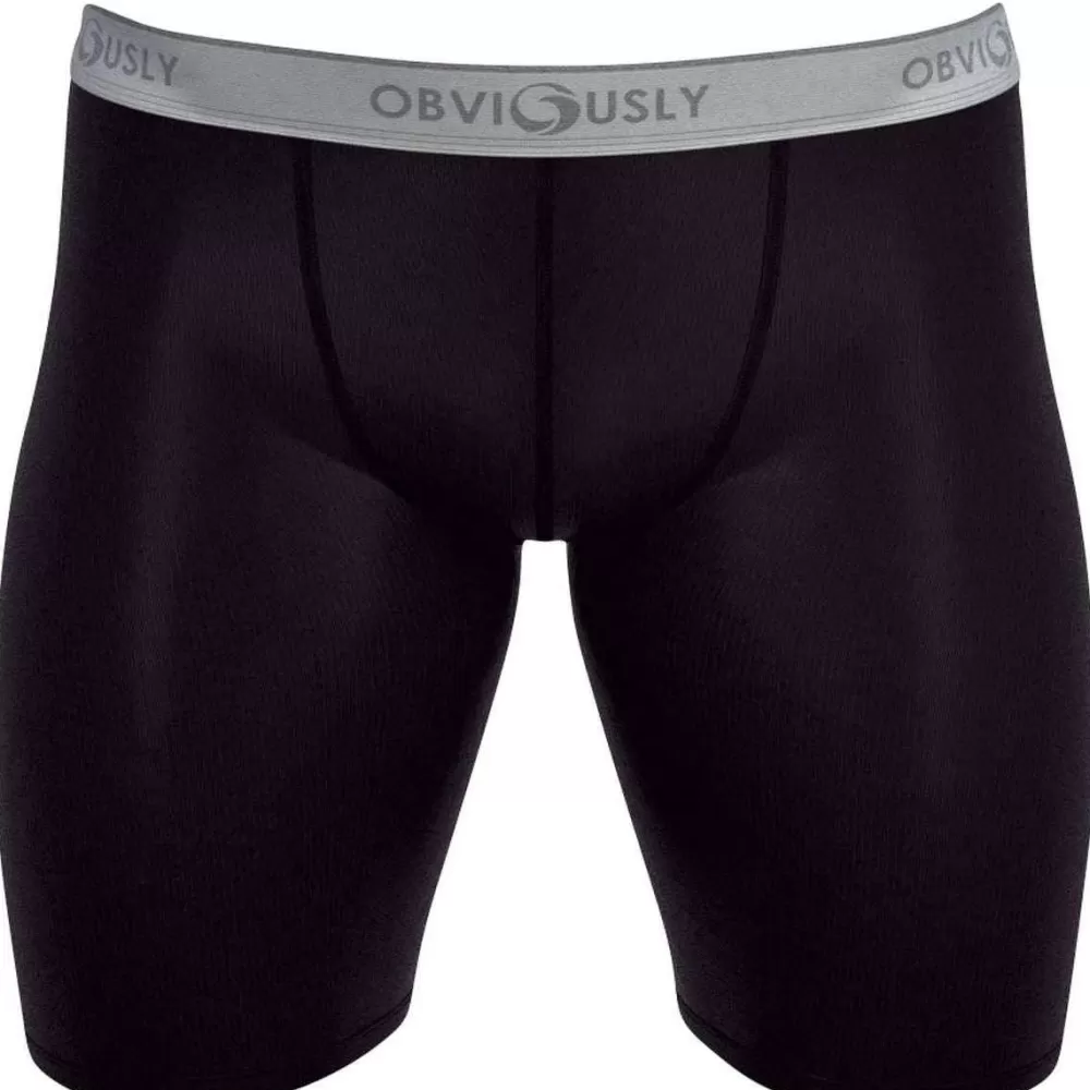 Obviously Men's Underwear^Mens Classic Boxer Briefs 9 Inch Leg - Black