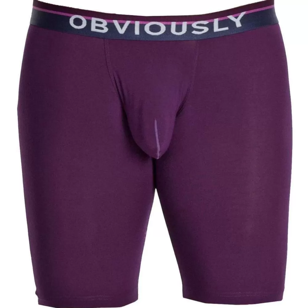 Obviously Men's Underwear^Purple Primeman Anatomax Boxer Brief 9Inch Leg