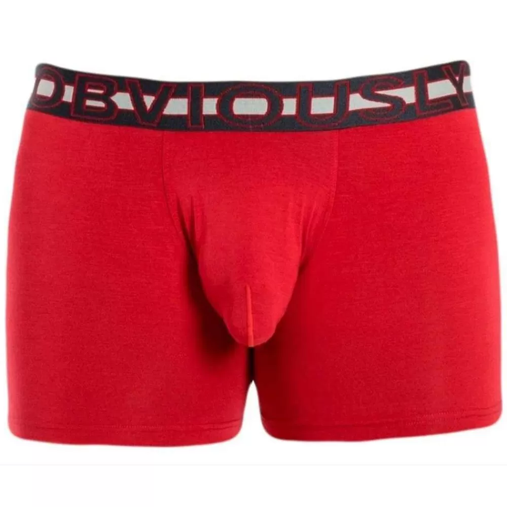 Obviously Men's Underwear^Red Everyman Anatomax Boxer Brief 3Inch Leg