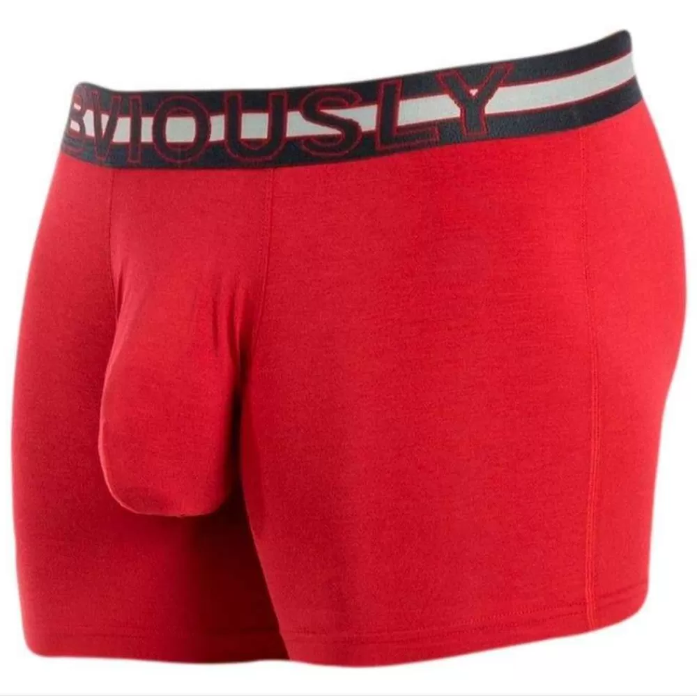 Obviously Men's Underwear^Red Everyman Anatomax Boxer Brief 3Inch Leg