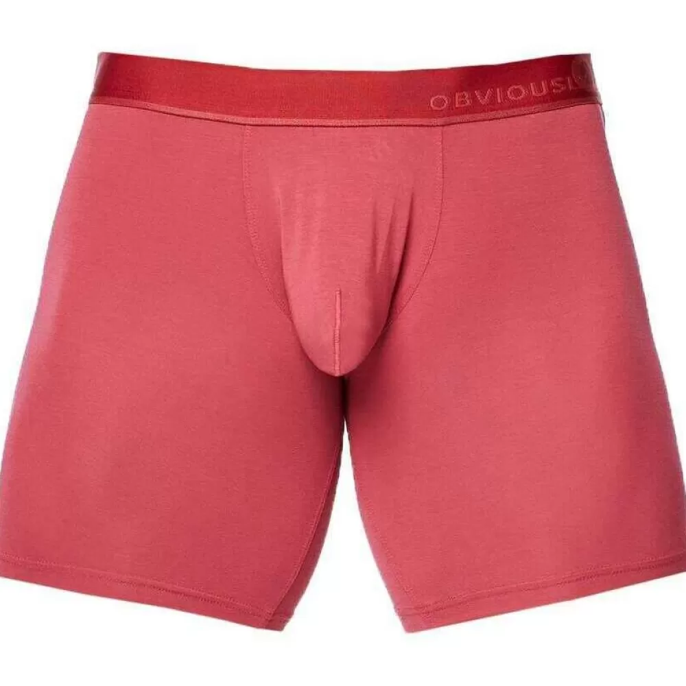 Obviously Men's Underwear^Red Primeman Boxer Brief 6Inch Leg