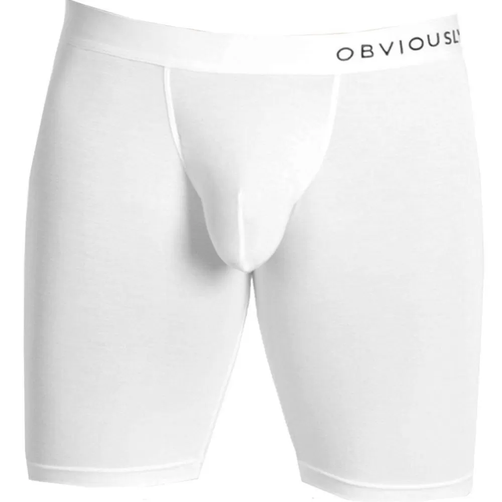 Obviously Men's Underwear^White Primeman Anatomax Boxer Brief 9Inch Leg