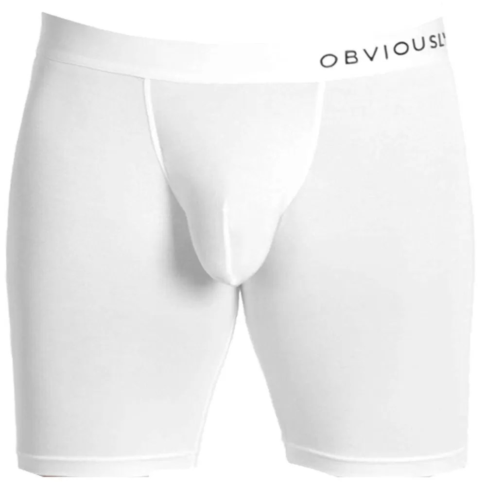 Obviously Men's Underwear^White Primeman Anatomax Boxer Brief 6Inch Leg