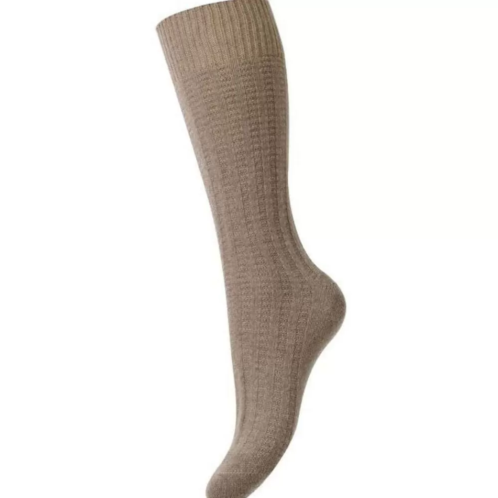 Pantherella Women's Socks^Beige Eyre Recycled Cashmere Socks
