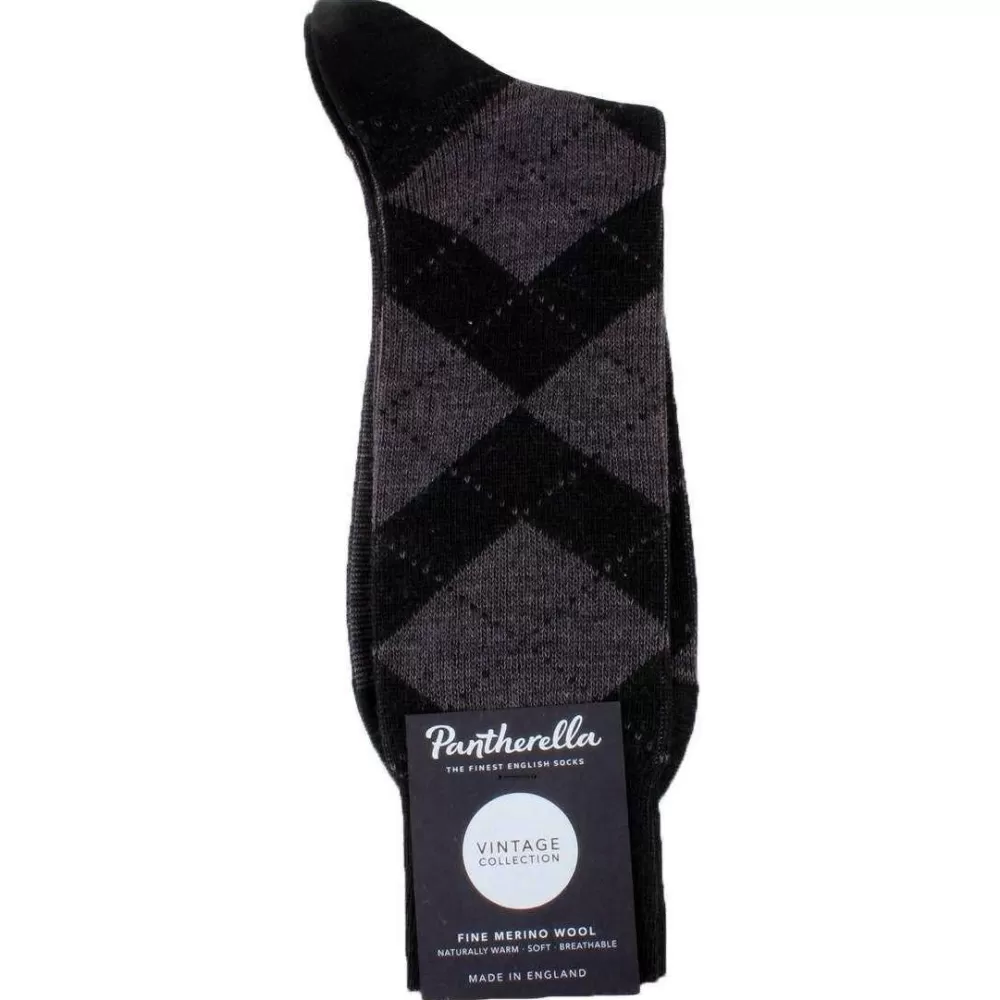 Pantherella Men's Socks^Black Abdale Socks