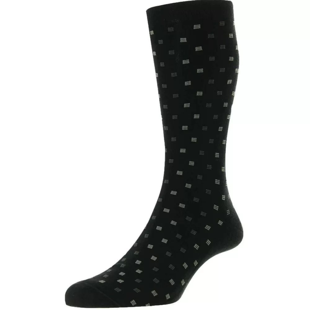 Pantherella Men's Socks^Black Byrd Egyptian Cotton Socks