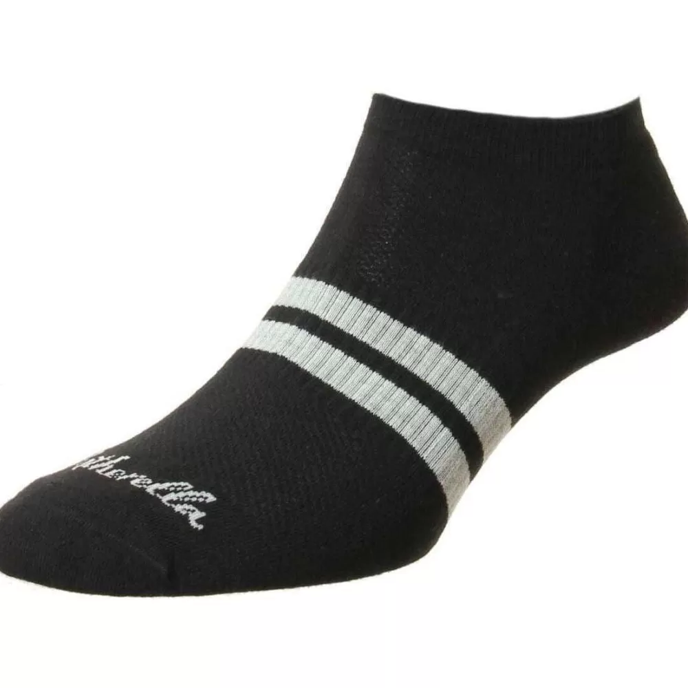 Pantherella Men's Socks^Black Sprint Trainer Socks