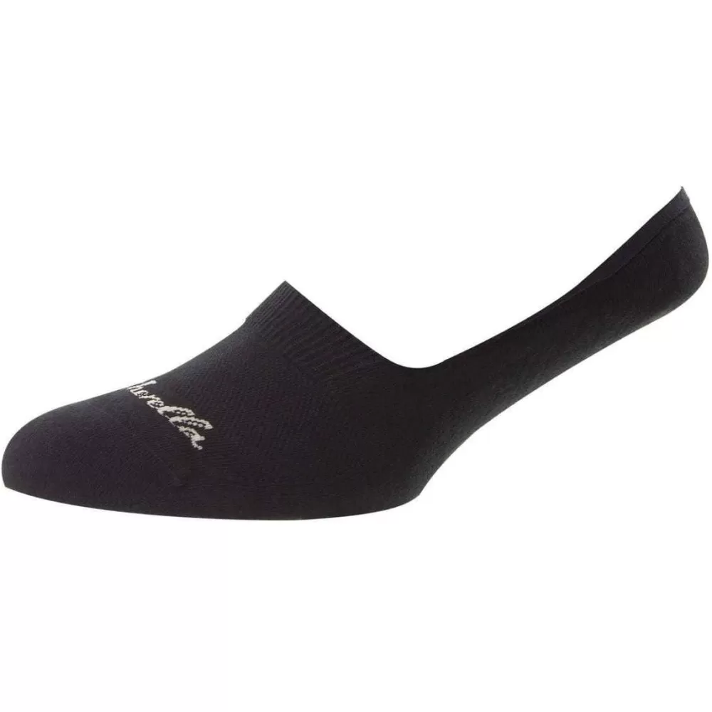 Pantherella Men's Socks^Black Stride Invisible Cushion Sole Socks