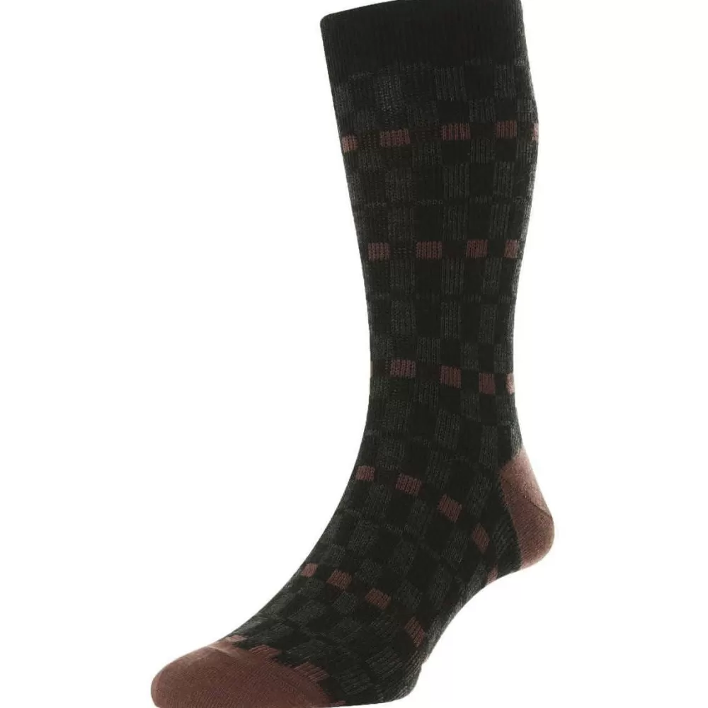 Pantherella Men's Socks^Black Wetton Merino Wool Socks