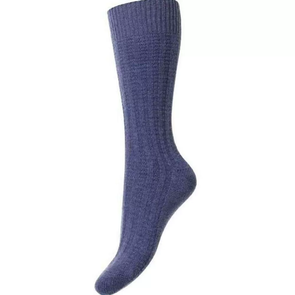 Pantherella Women's Socks^Blue Eyre Recycled Cashmere Socks