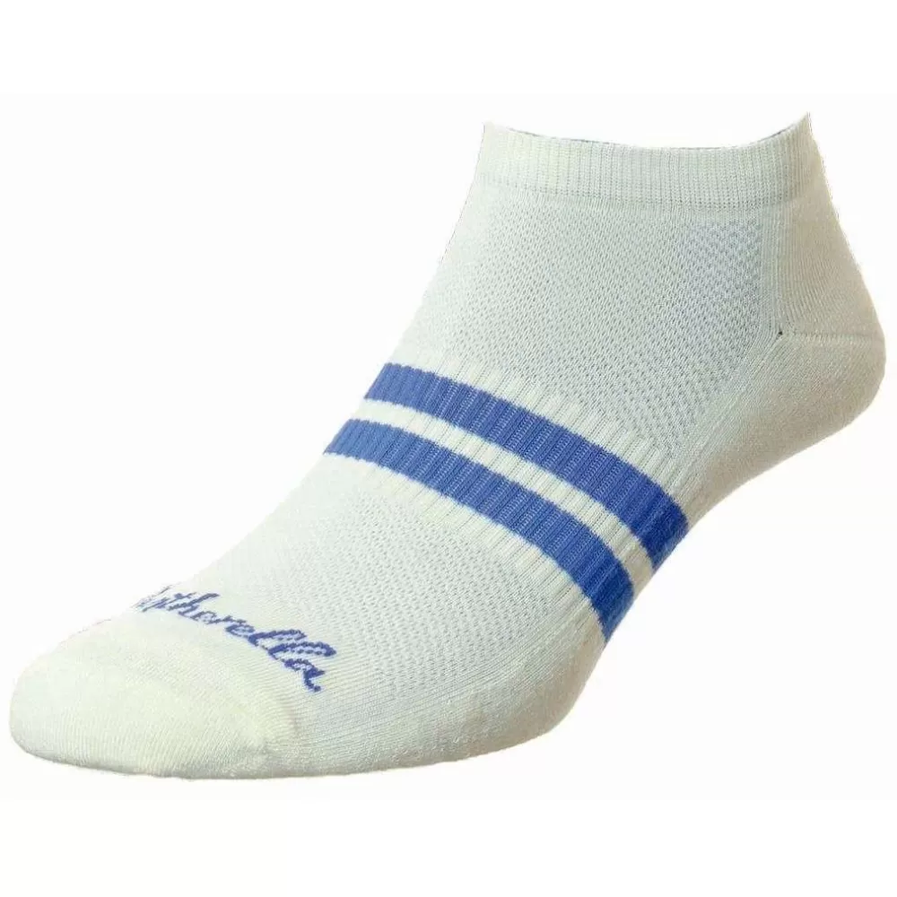 Pantherella Men's Socks^Cream Sprint Egyptian Cotton Sports Trainer Socks