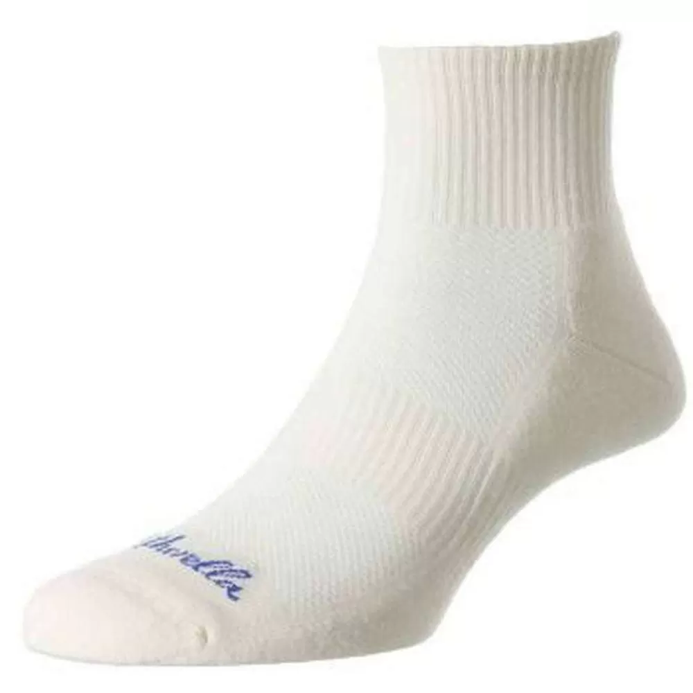 Pantherella Men's Socks^Cream Step Organic Cotton Sneaker Socks