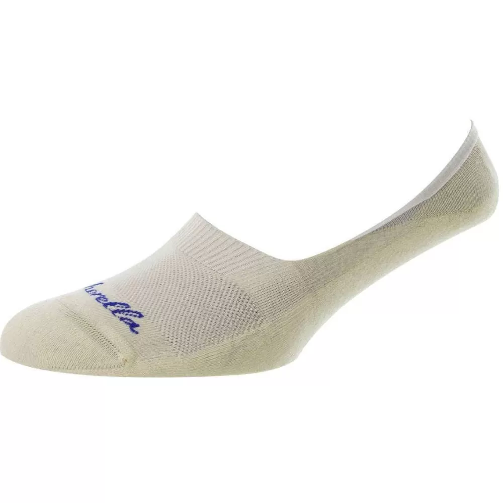 Pantherella Men's Socks^Cream Stride Invisible Cushion Sole Socks