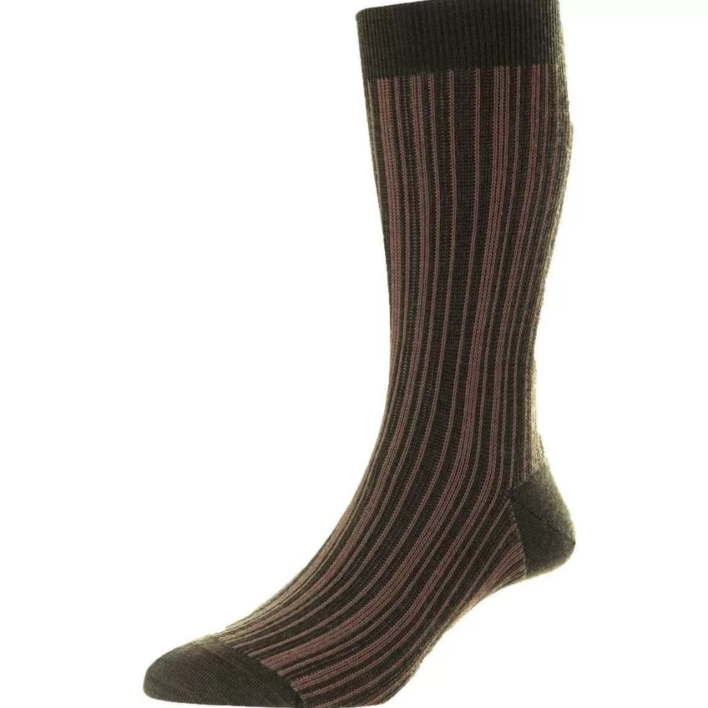 Pantherella Men's Socks^Green Marsden Merino Wool Socks
