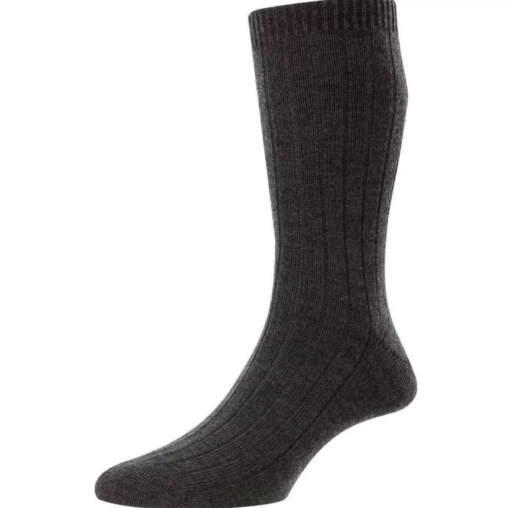 Pantherella Men's Socks^Grey Packington Merino Wool Socks