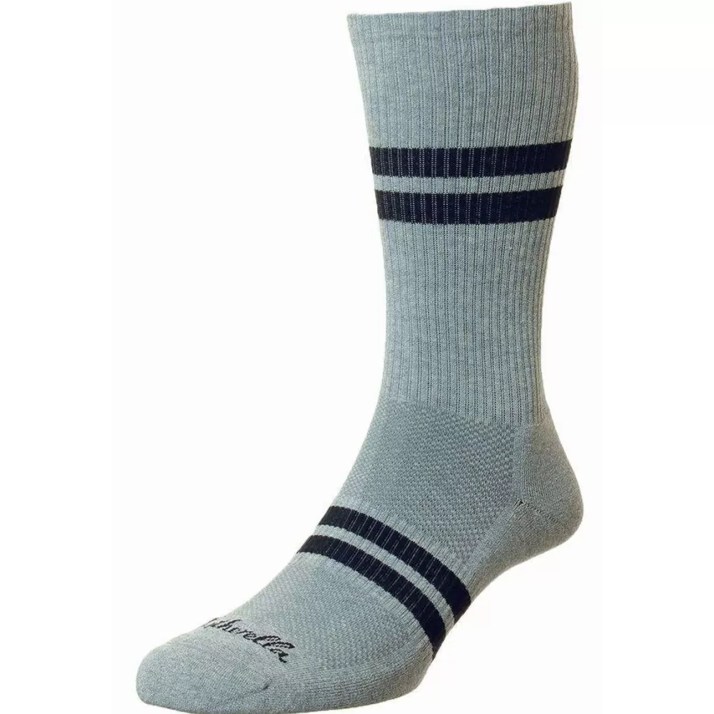 Pantherella Men's Socks^Grey Spirit Egyptian Cotton Sports Socks