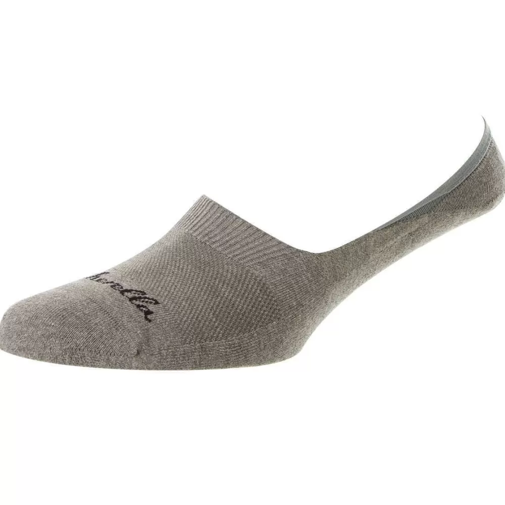 Pantherella Men's Socks^Grey Stride Invisible Cushion Sole Socks