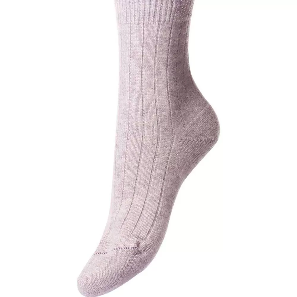 Pantherella Women's Socks^Grey Tabitha Rib Cashmere Socks