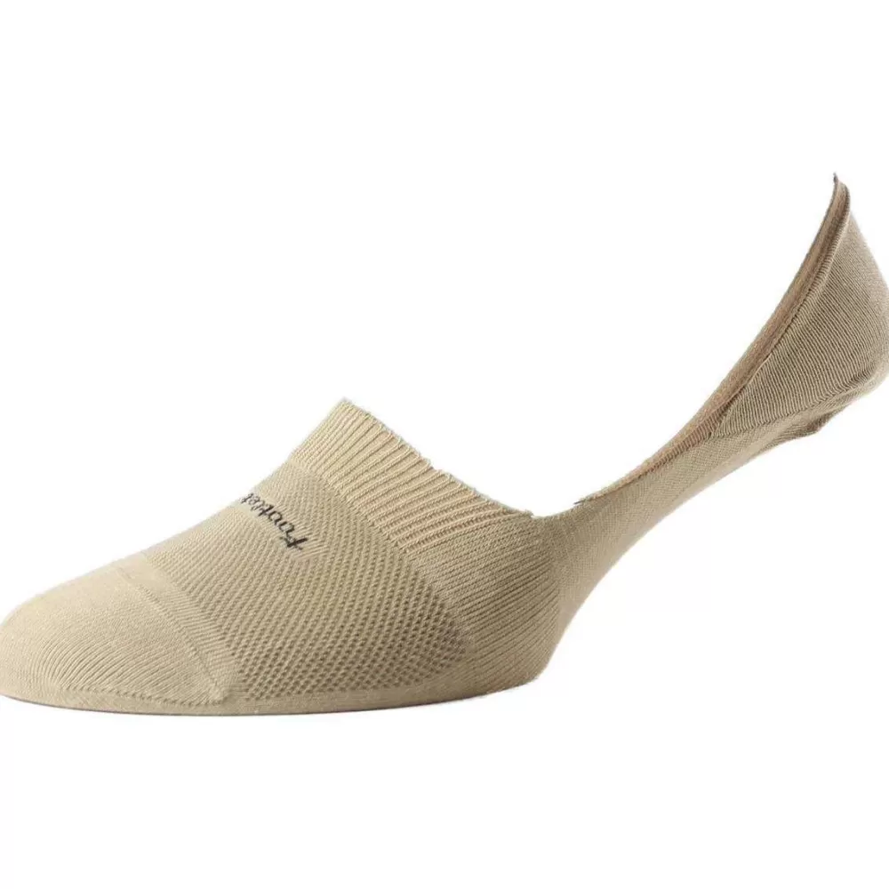 Pantherella Men's Socks^Khaki Footlet Egyptian Cotton Shoe Liner