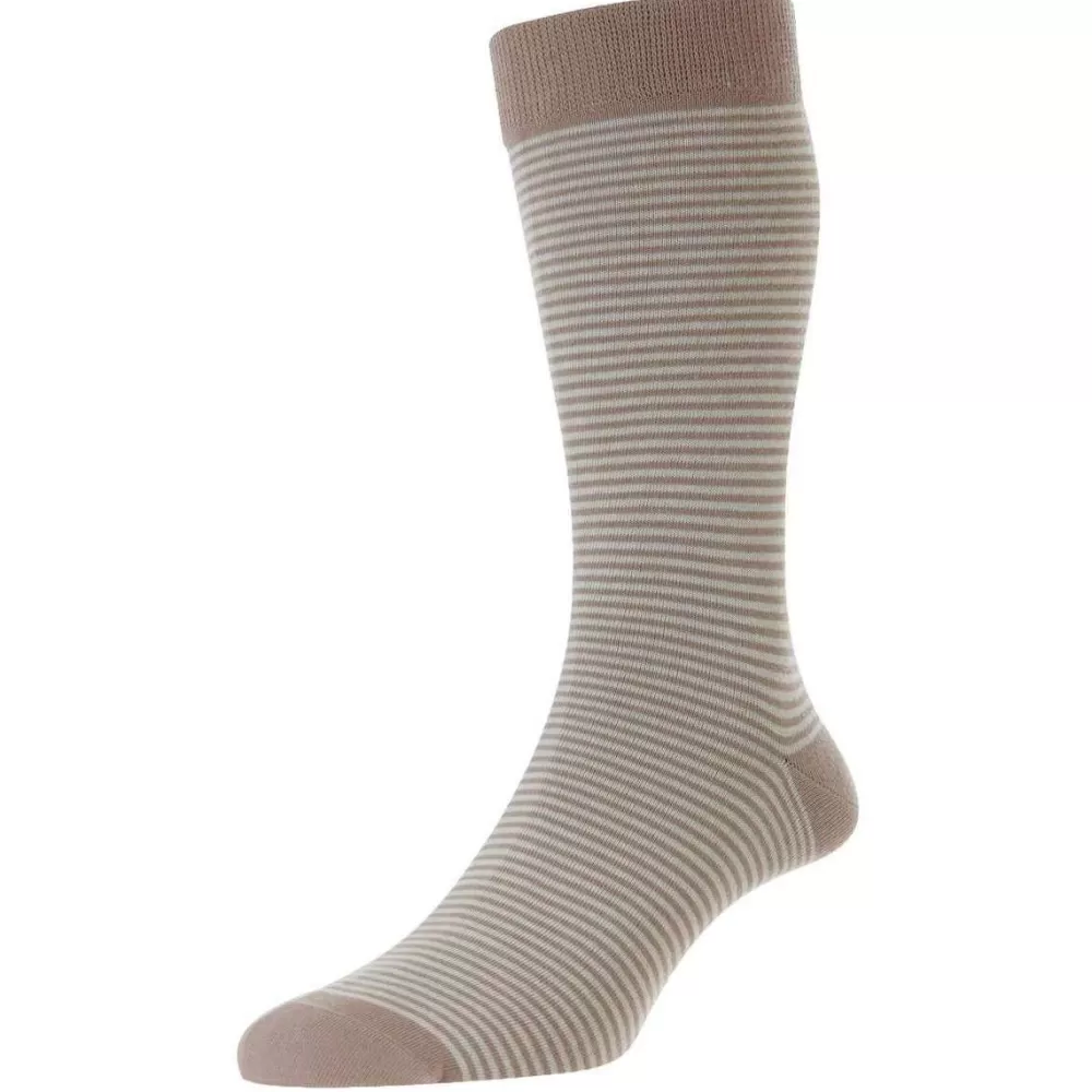 Pantherella Men's Socks^Khaki Holst Egyptian Cotton Socks